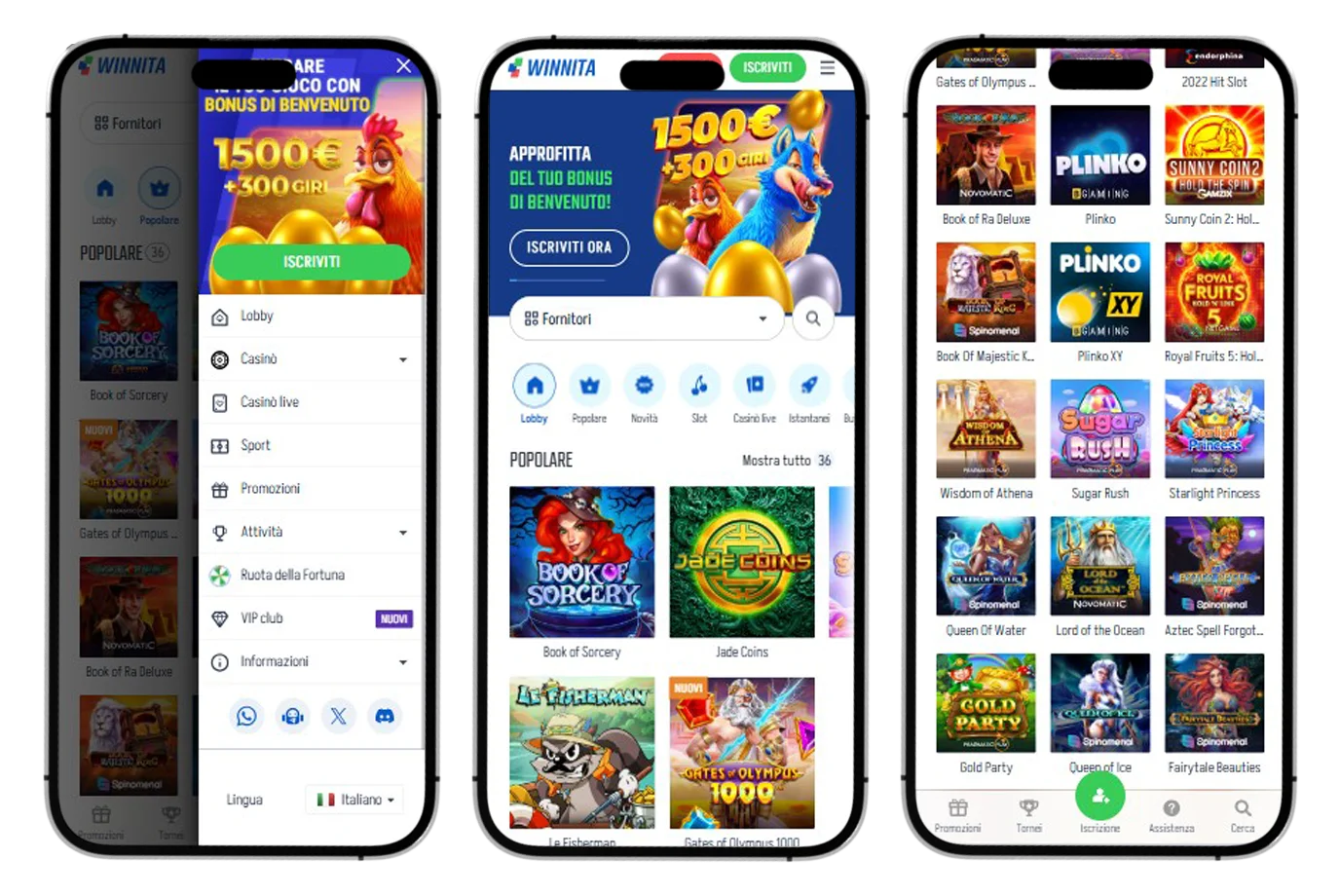 Winnita Casino Versione mobile e app