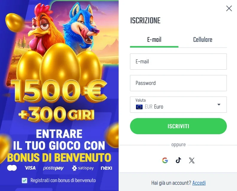 Winnita Casino Registrazione e KYC
